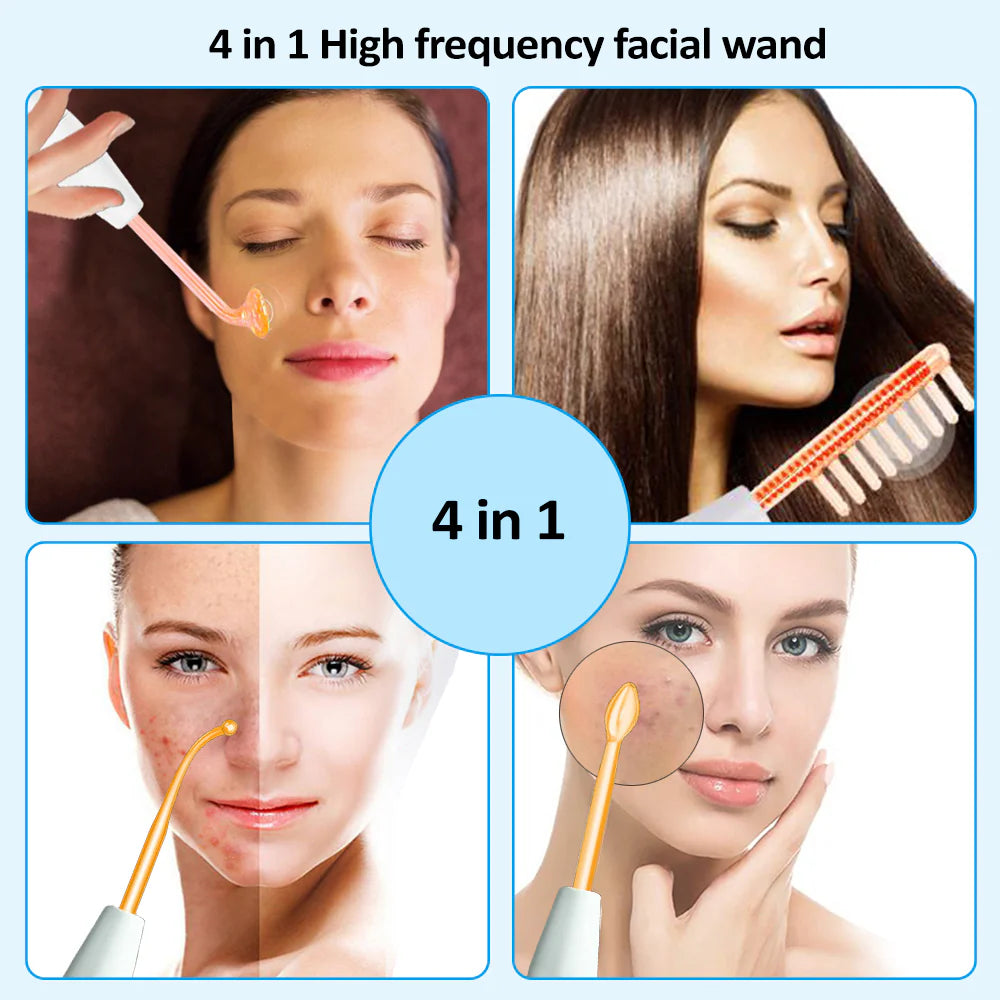 High Frequency Skin Therapy Wand 4 in 1