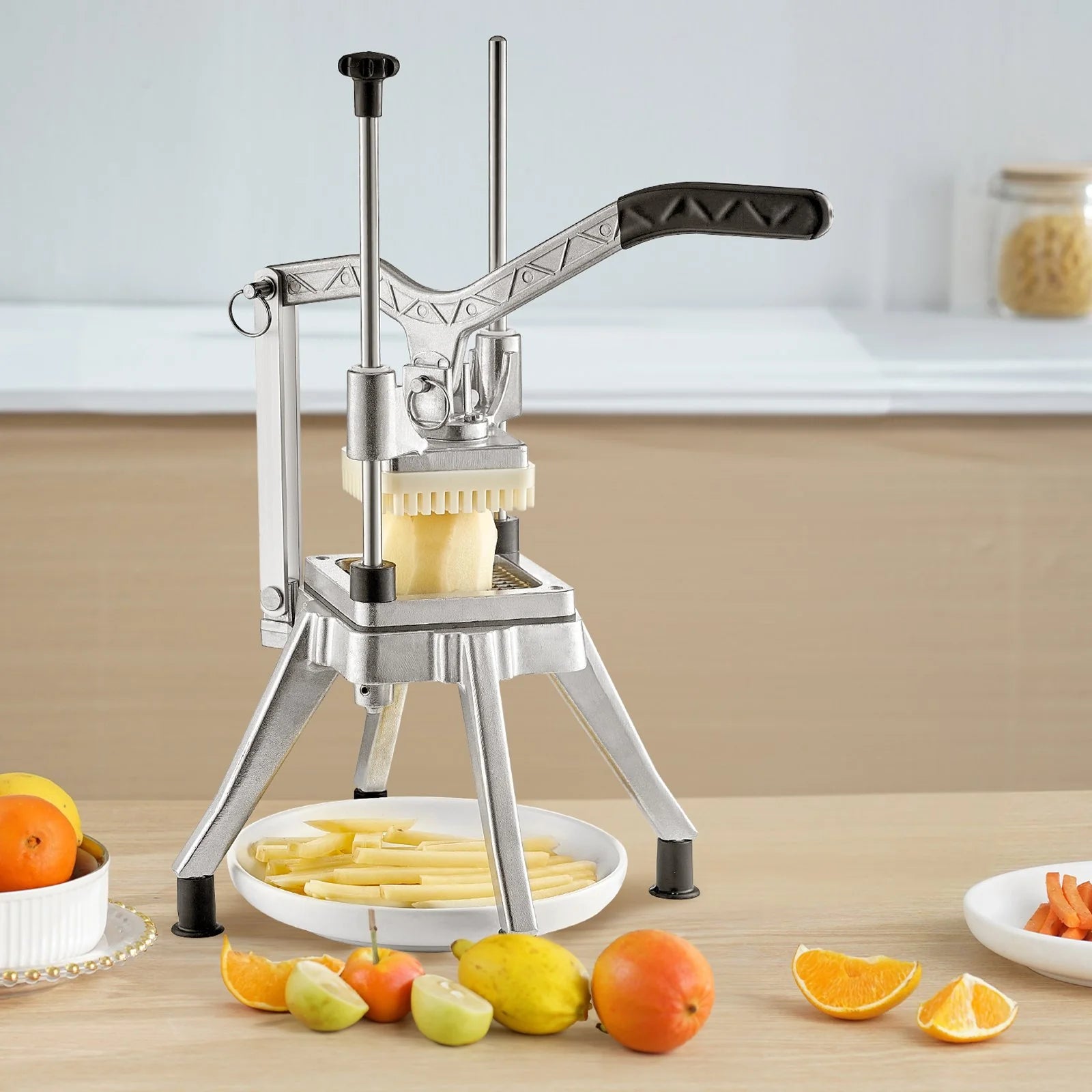 VEVOR Commercial Chopper Commercial Vegetable Chopper with 4 Blades Fruits Dicer