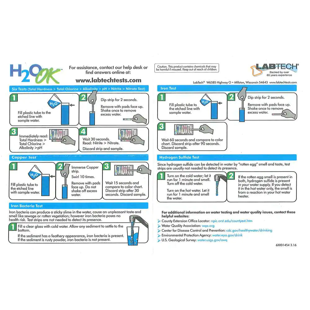 H2O OK Drinking Water Analysis Test Kit