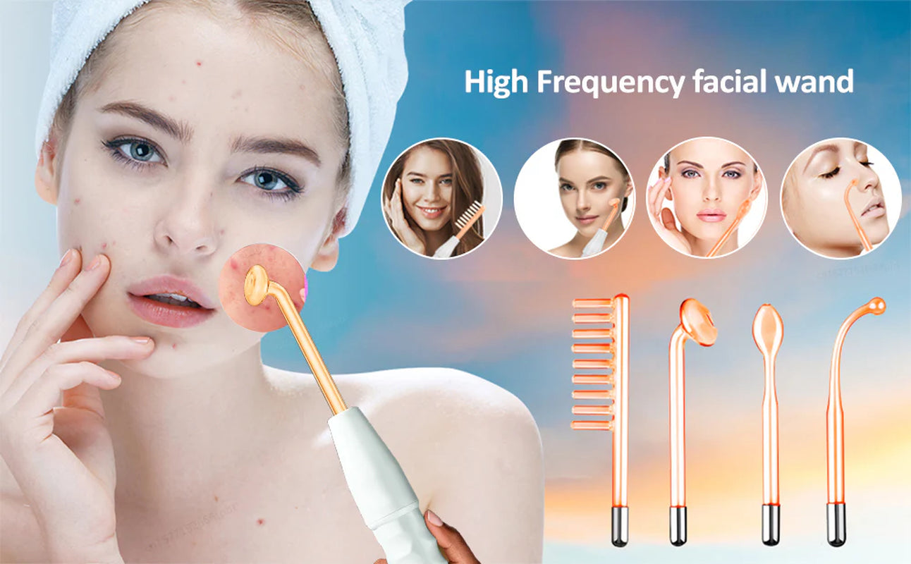 High Frequency Skin Therapy Wand 4 in 1