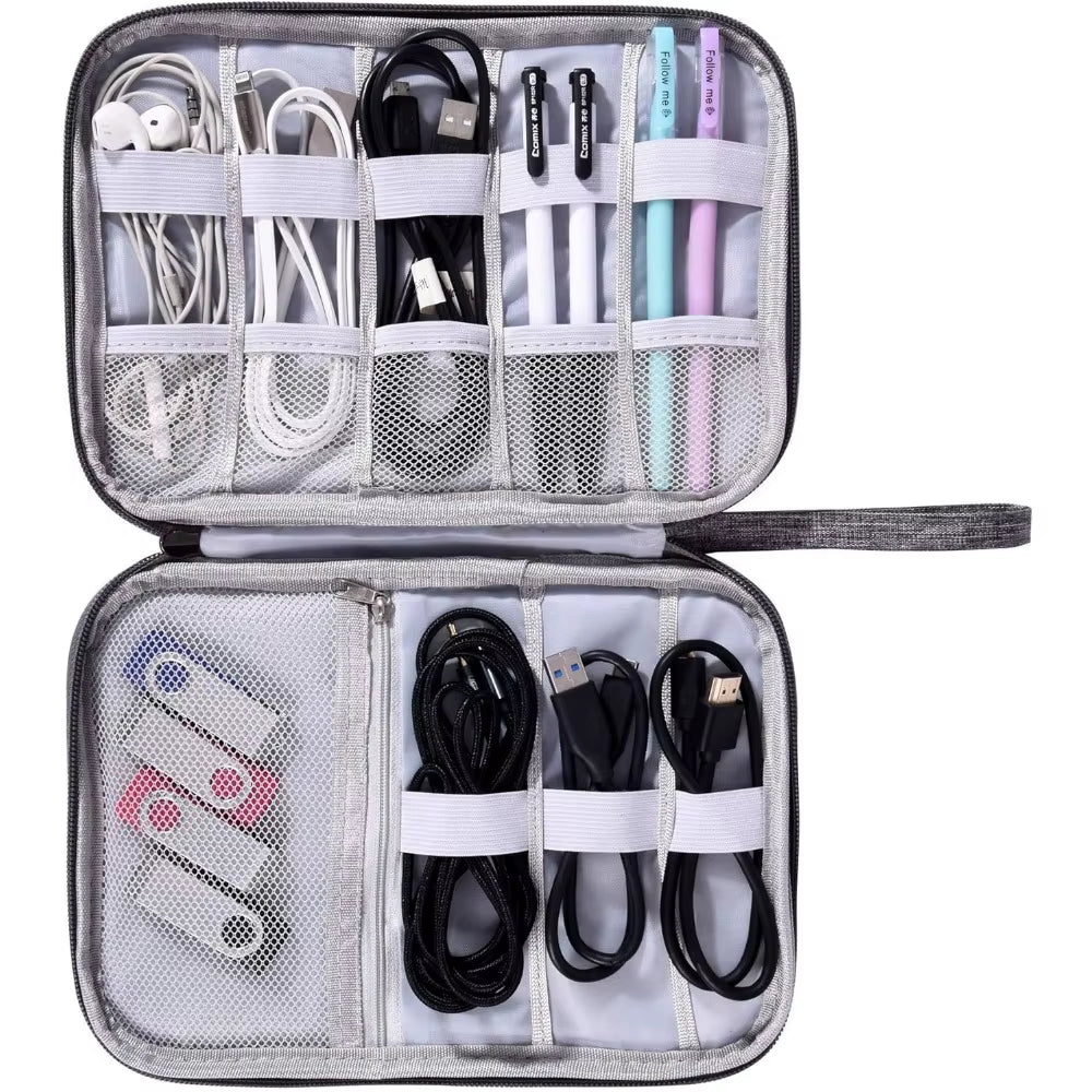 Electronics Organizer Bag Waterproof Carrying Pouch Travel Bag Universal Cable Organizer Electronics Storage Bag Accessories