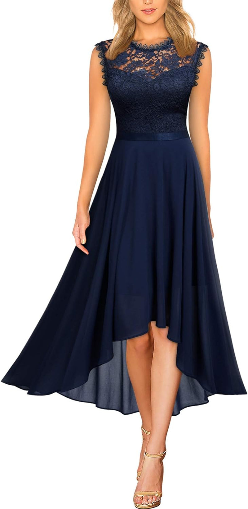 Women'S Formal Retro Lace Style Bridesmaid Maxi Dress